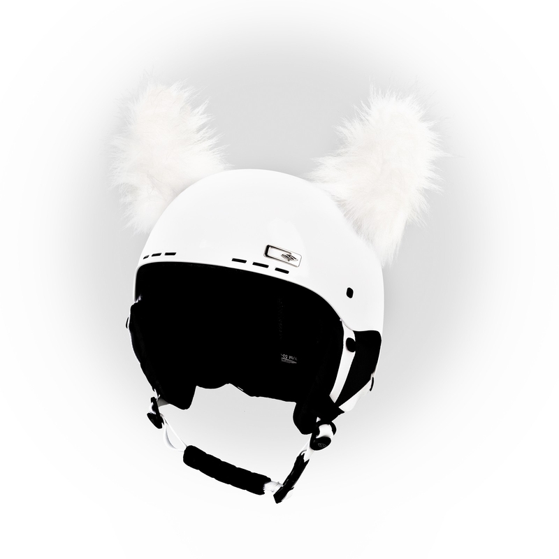 Yeti šalmo ausys baltos spalvos