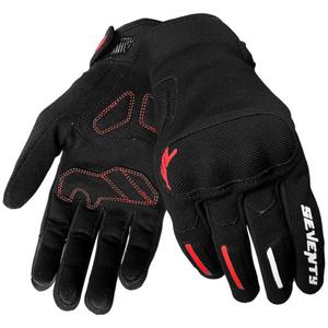 Motociklininko pirštinės Seventy Degrees SD-C40 Asphalt juodos ir raudonos spalvos