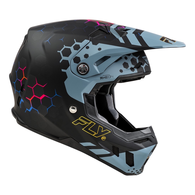 Motokroso šalmas FLY Racing Formula CC Tektonic juodai pilkas