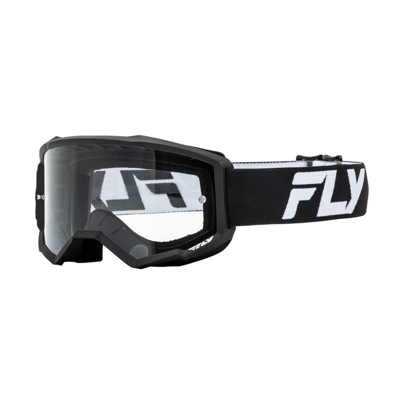 Motokrosové brýle FLY Racing Focus černo-bílé s čirým plexi