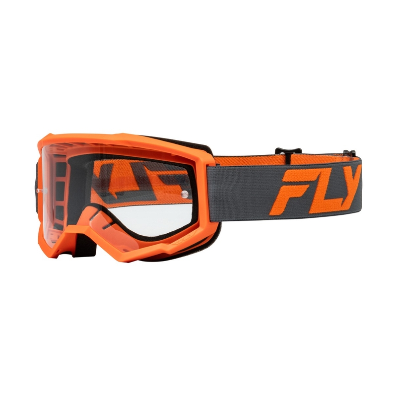 Dětské motokrosové brýle FLY Racing Focus černo-oranžové s čirým plexi