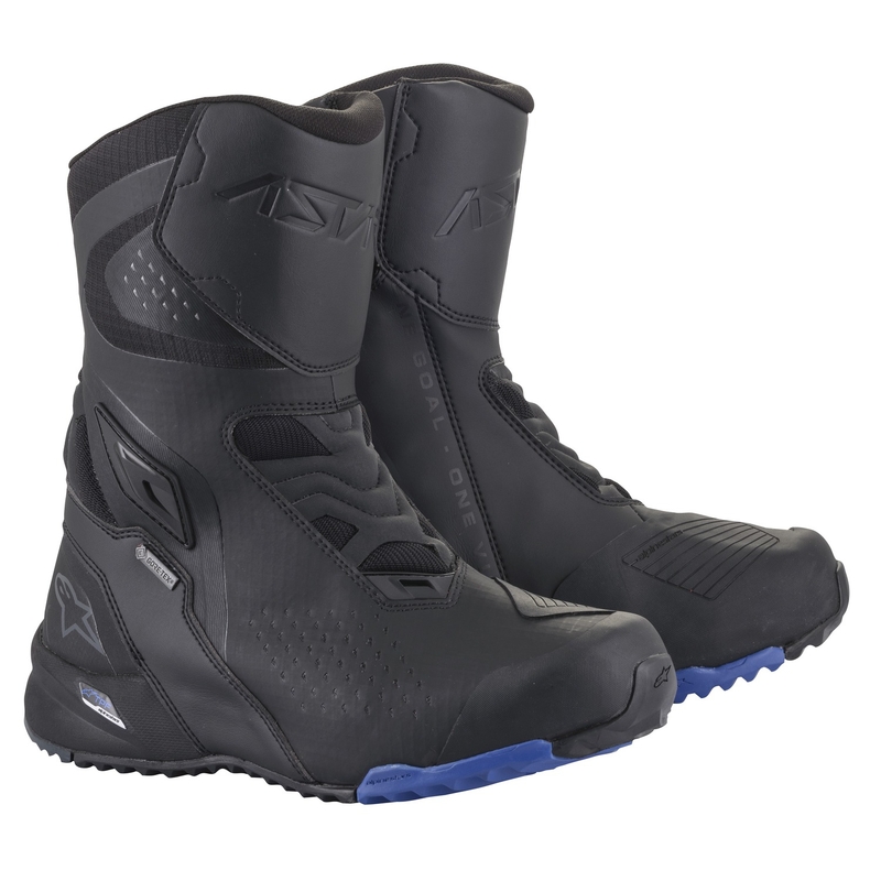 Alpinestars RT-8 GORE-TEX juodos ir mėlynos spalvos motociklininko batai