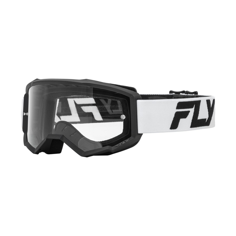 Dětské motokrosové brýle FLY Racing Focus bílo-černé s čirým plexi