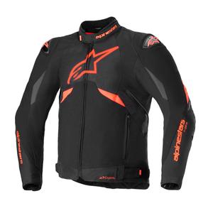Alpinestars T-GP R 3 DRYSTAR juoda-fluo raudona-balta motociklininko striukė