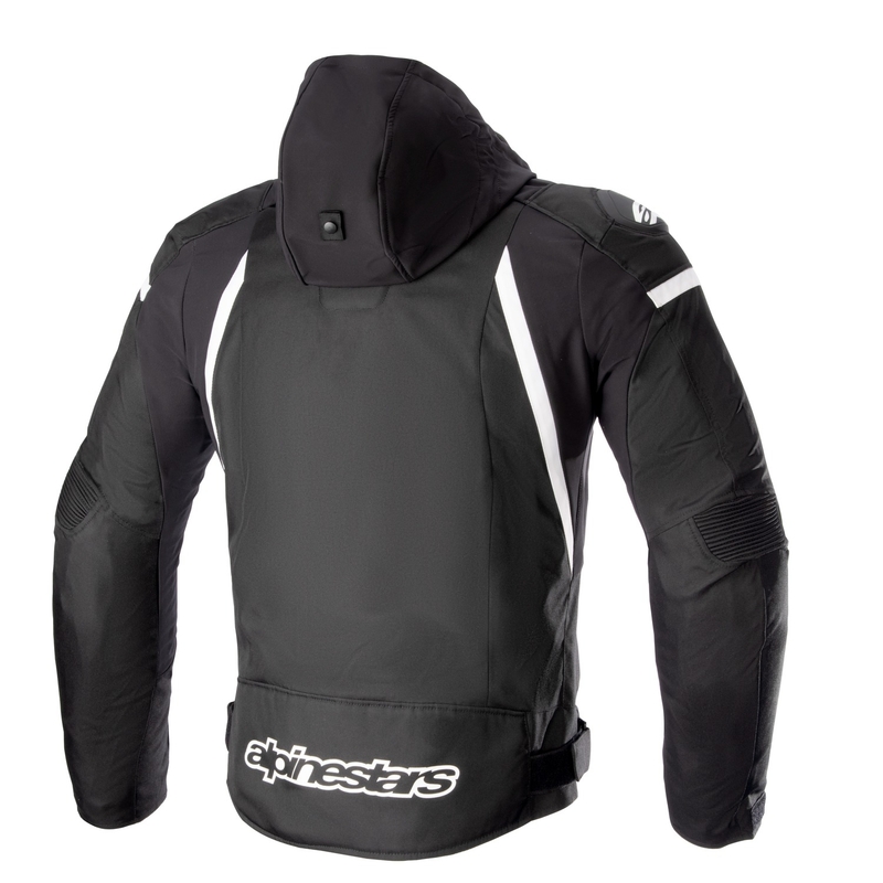 Alpinestars Zaca neperšlampama juodai balta motociklininko striukė