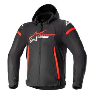 "Alpinestars Zaca" neperšlampama juoda, raudona ir balta motociklininko striukė