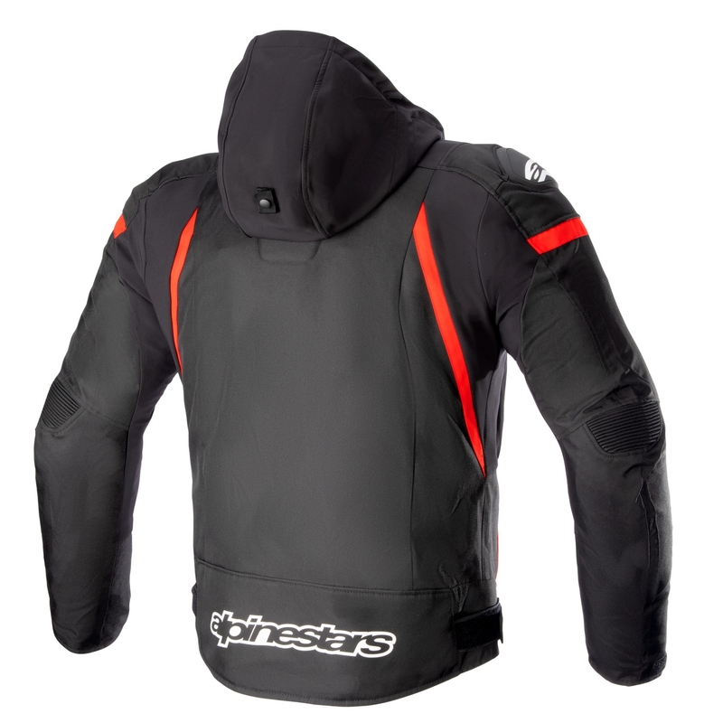"Alpinestars Zaca" neperšlampama juoda, raudona ir balta motociklininko striukė