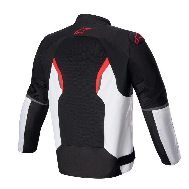 Motociklininko striukė Alpinestars AST AIR TECH-AIR 5 suderinama juoda-balta-fluo raudona