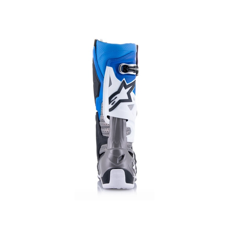 "Alpinestars Tech 10 Supervented" perforuoti mėlyni-violetiniai-rožiniai-balti-pilkai-juodi motociklininko batai