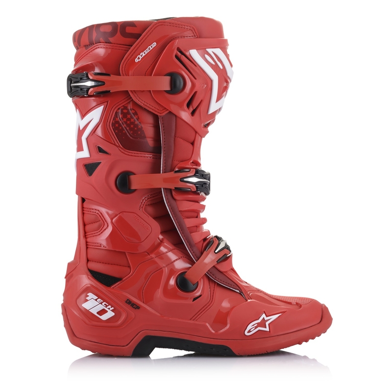 Alpinestars Tech 10 motociklininko batai raudoni