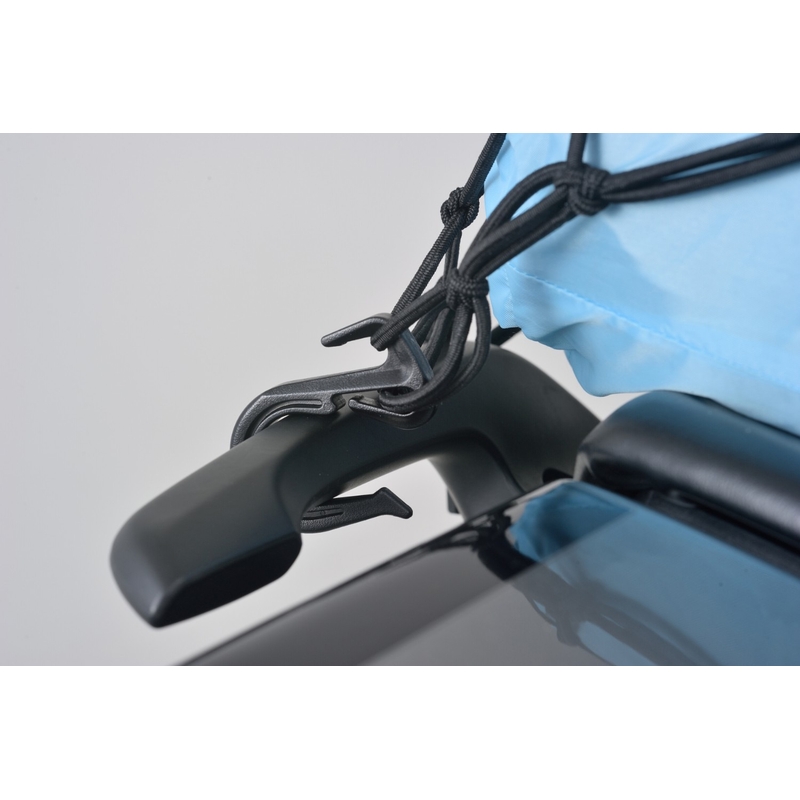 Lankstus bagažo tinklas motociklui su plastikiniais kabliukais Daytona 40 x 40 cm juodas