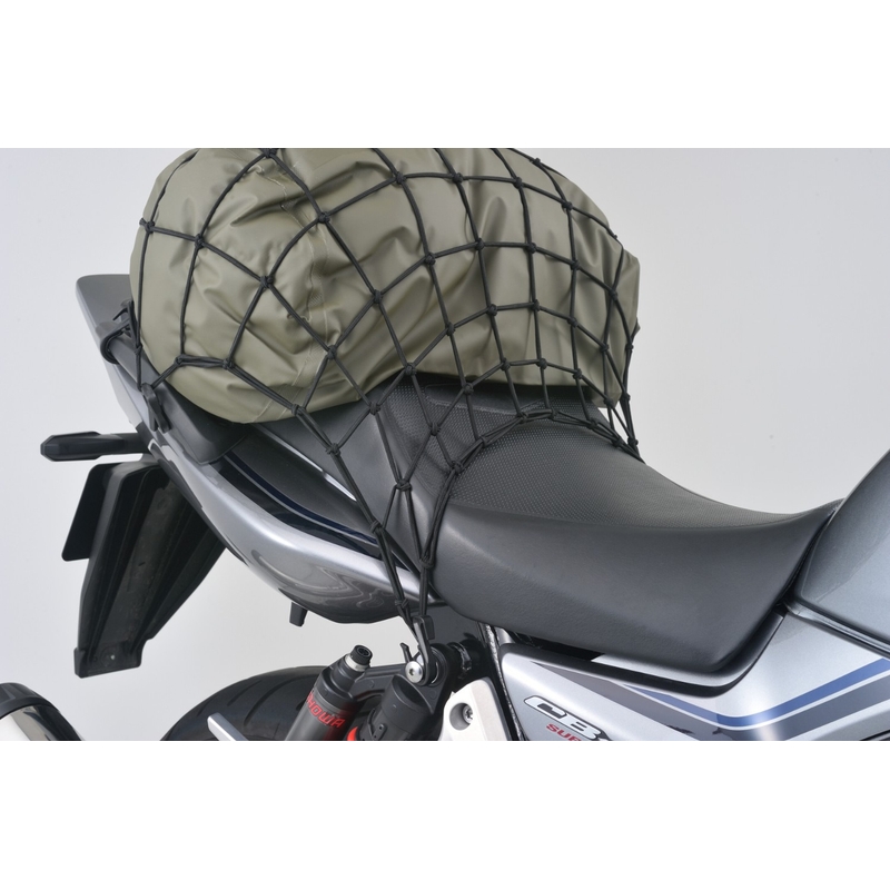 Lankstus bagažo tinklas motociklui su plastikiniais kabliukais Daytona 40 x 40 cm juodas