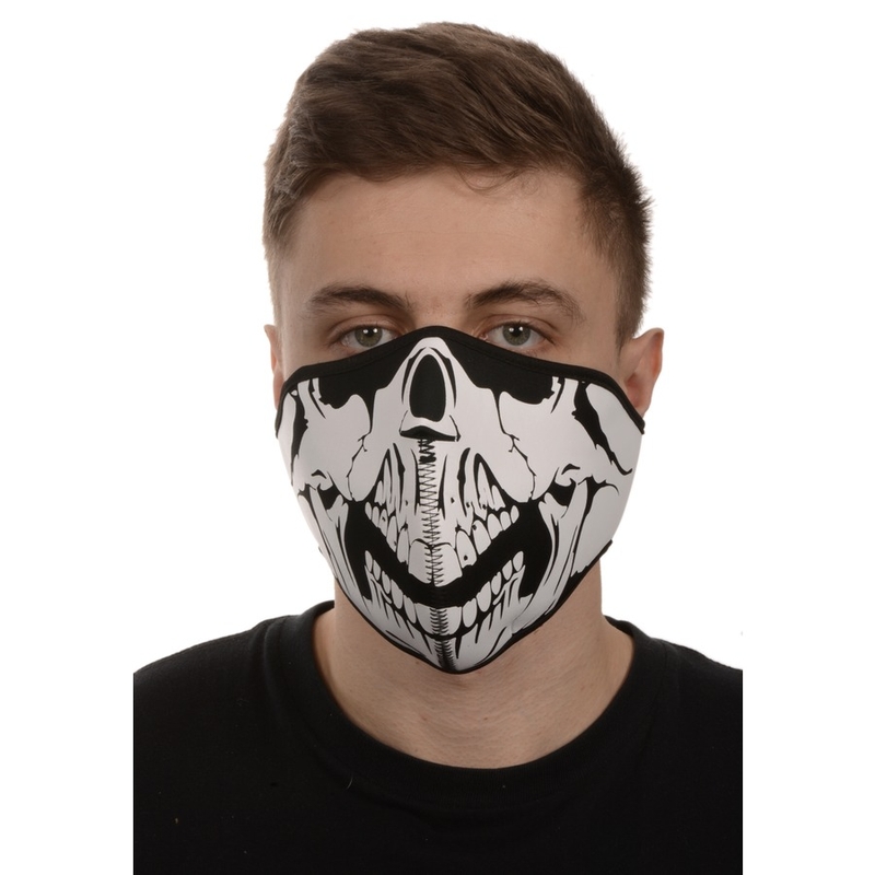 "Emerze Skull" kaukolės veido kaukė juoda ir balta