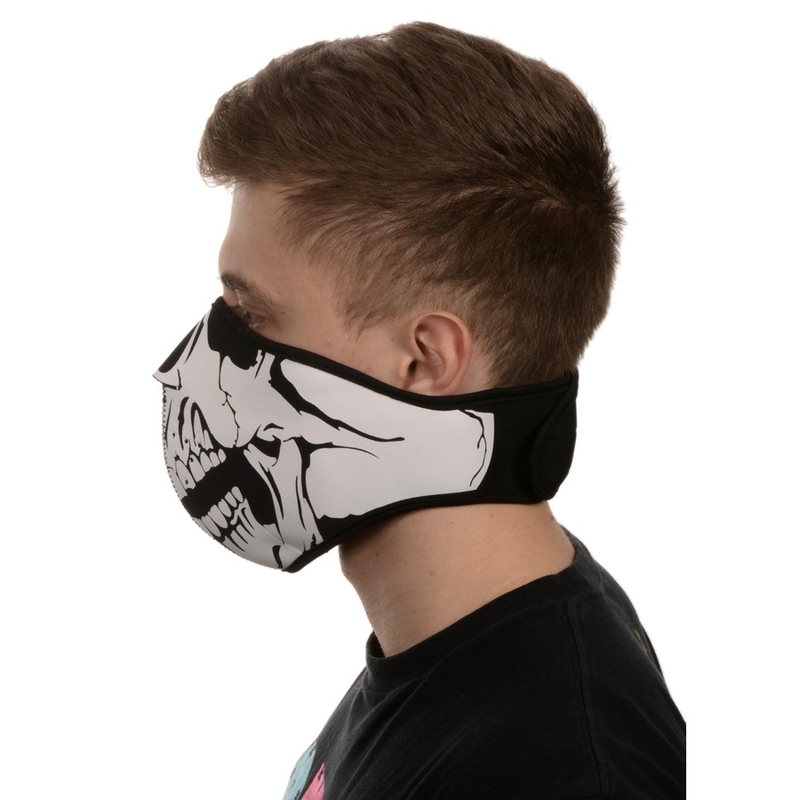 "Emerze Skull" kaukolės veido kaukė juoda ir balta