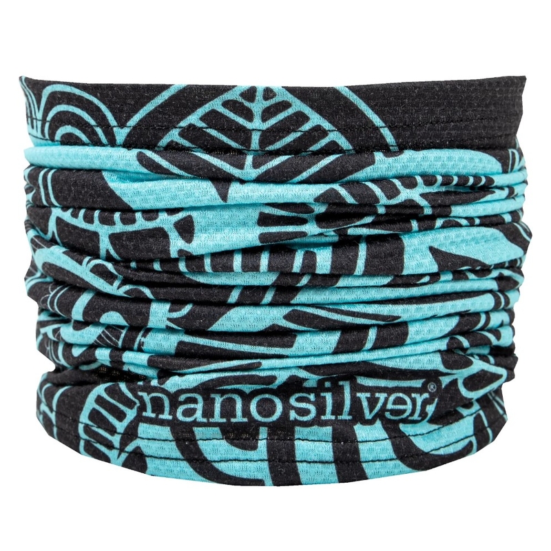 Daugiafunkcinis kaklo šildytuvas nanosilver® Flower juoda-turkio spalvos