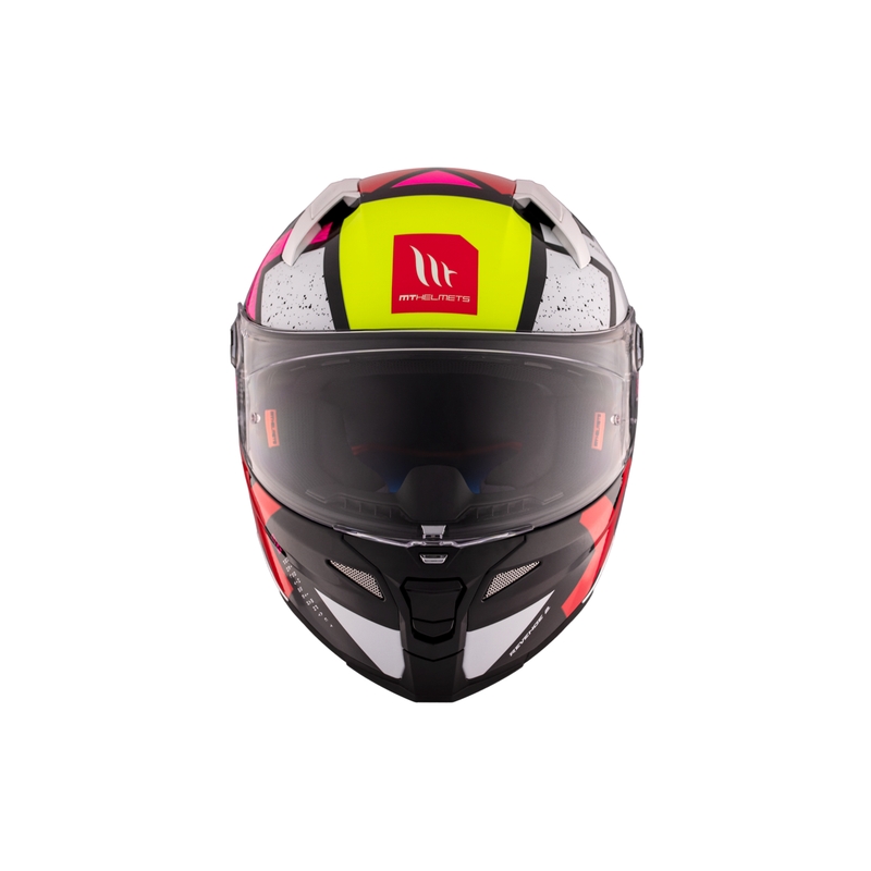 Integrální helma na motorku MT REVENGE 2 S Light CO lesklá bílo-růžovo-žlutá