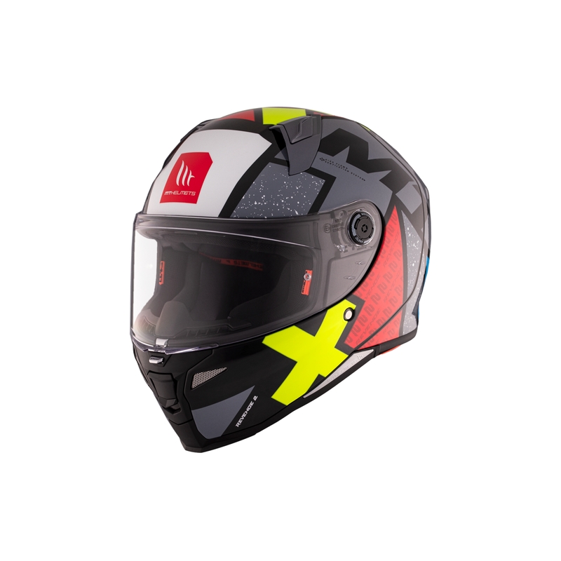 MT REVENGE 2 S Light CO integralinis motociklininko šalmas blizgus juodas-raudonas-geltonas