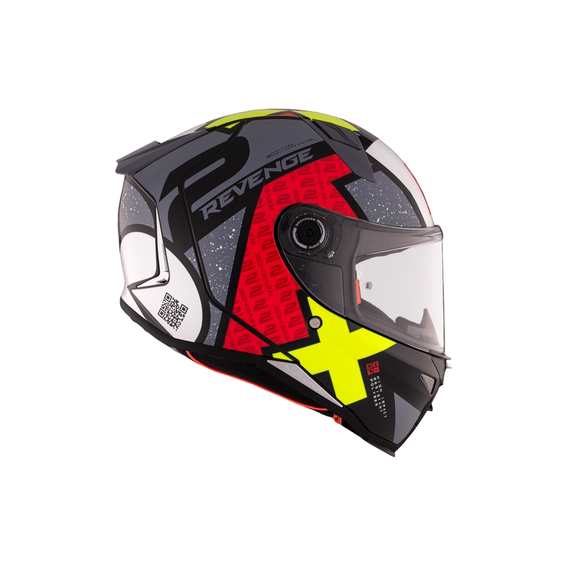 MT REVENGE 2 S Light CO integralinis motociklininko šalmas blizgus juodas-raudonas-geltonas