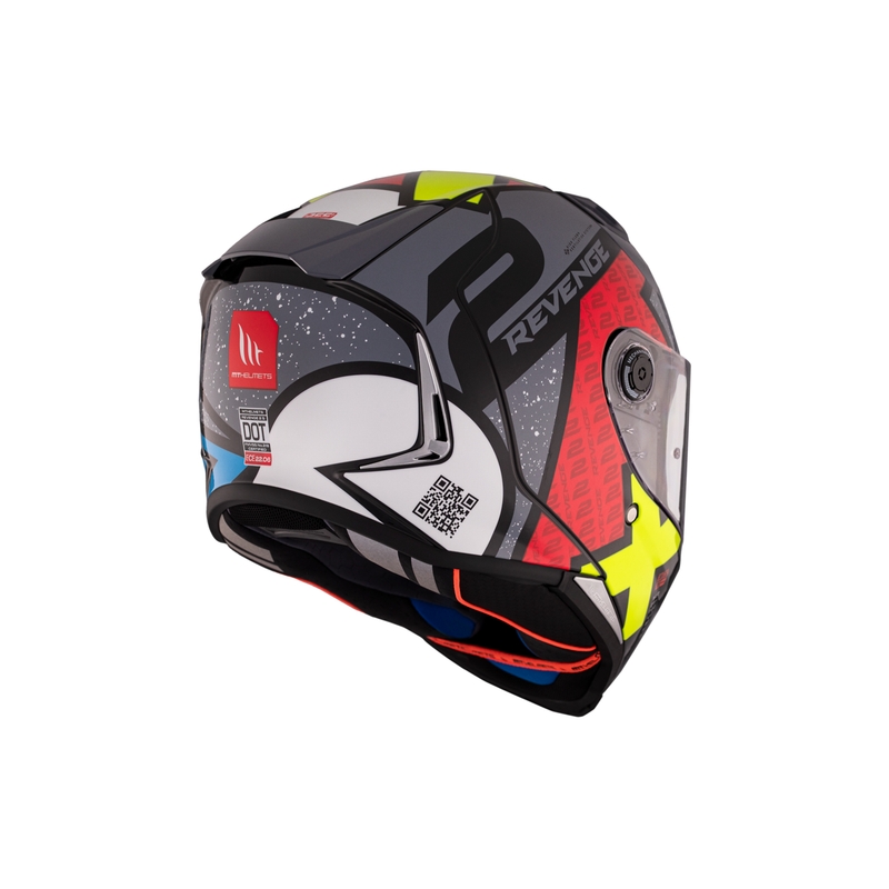 MT REVENGE 2 S Light CO integralinis motociklininko šalmas blizgus juodas-raudonas-geltonas