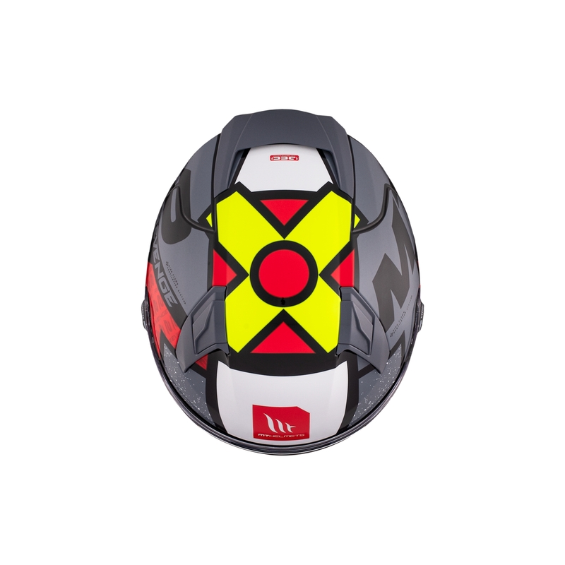 MT REVENGE 2 S Light CO integralinis motociklininko šalmas blizgus juodas-raudonas-geltonas