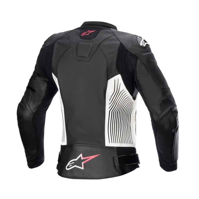 "Alpinestars GP PLUS 4" moteriška motociklininko striukė juoda, balta ir rožinė