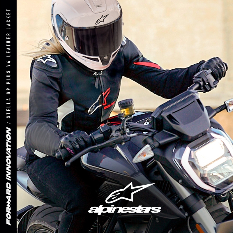 "Alpinestars GP PLUS 4" moteriška motociklininko striukė juoda, balta ir rožinė