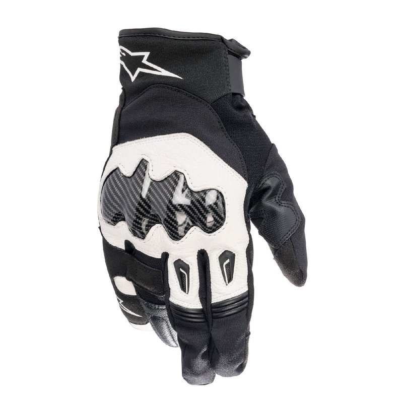 Alpinestars SMX-1 Drystar juodai baltos motociklininko pirštinės
