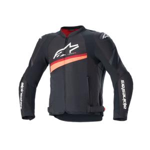 Alpinestars T-GP PLUS R 4 Airflow juoda-fluo raudona motociklininko striukė