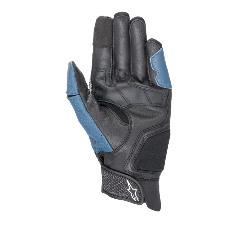 "Alpinestars Morph Sport" juodai pilkai mėlynai raudonos motociklininko pirštinės