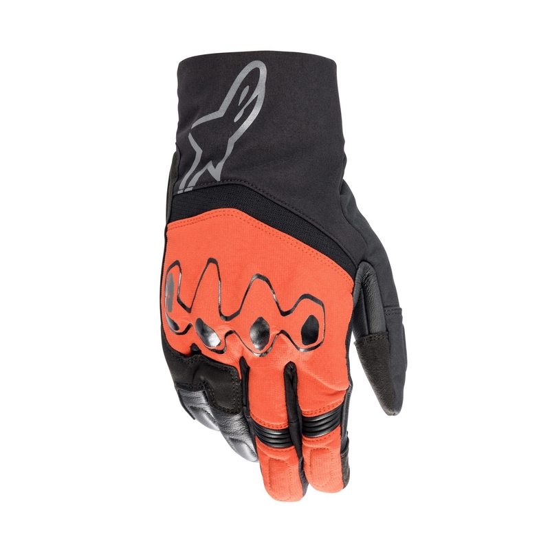 "Alpinestars Hyde XT Drystar" fluoro raudonos ir juodos spalvos motociklininko pirštinės
