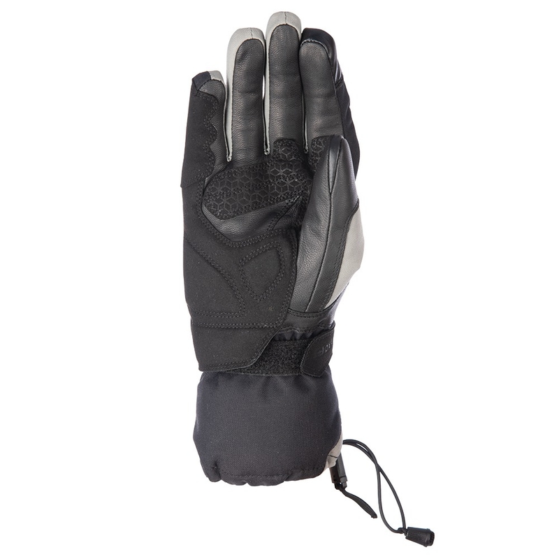Oxford Montreal 4.0 DRY2DRY™ juodai pilkos ir mėlynai geltonos motociklininko pirštinės