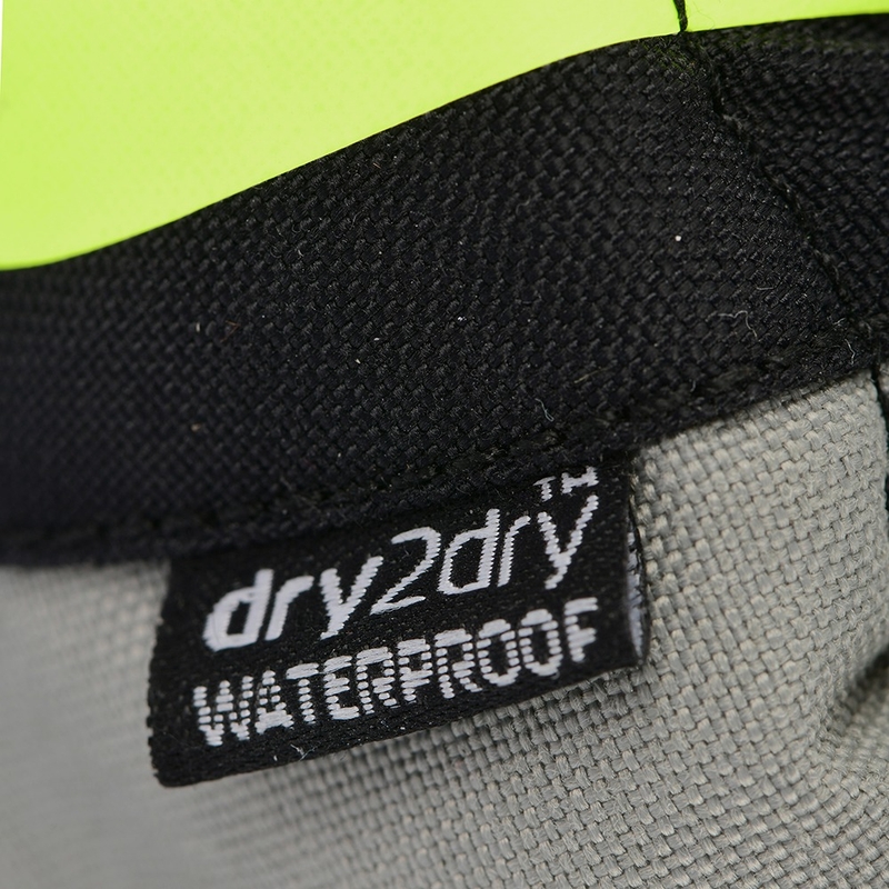 Oxford Montreal 4.0 DRY2DRY™ juodai pilkos ir mėlynai geltonos motociklininko pirštinės