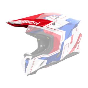 Airoh Twist 3 Dizzy mėlynai raudonas blizgus šalmo skydelis