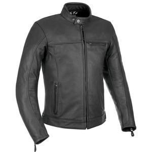 "Oxford Walton" juoda odinė motociklininko striukė