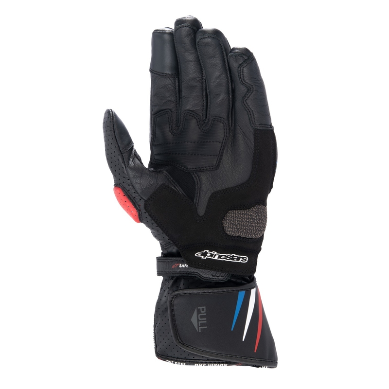"Alpinestars SP-8 Honda" juodai-raudonos-mėlynos motociklininko pirštinės