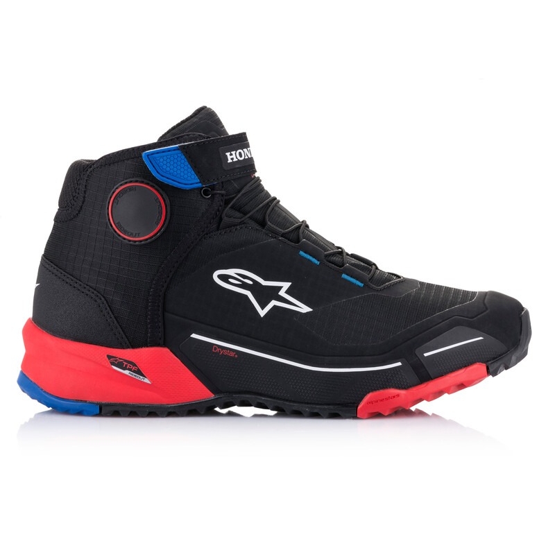 "Alpinestars CR-X Drystar Honda Collection" juodai-raudonai-mėlyni motociklininko batai