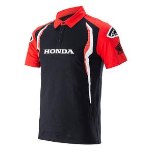 Polo marškinėliai Alpinestars Honda raudonos ir juodos spalvos