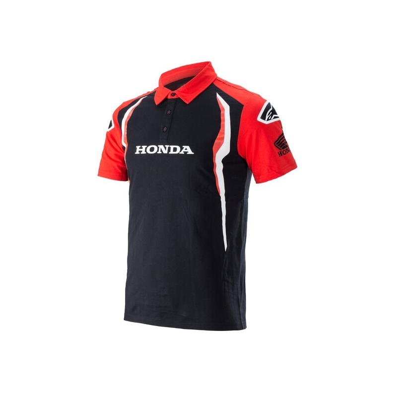 Polo marškinėliai Alpinestars Honda raudonos ir juodos spalvos
