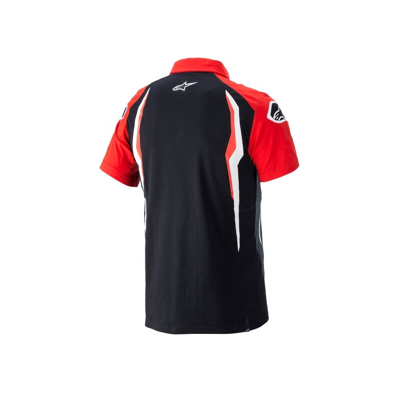 Polo marškinėliai Alpinestars Honda raudonos ir juodos spalvos