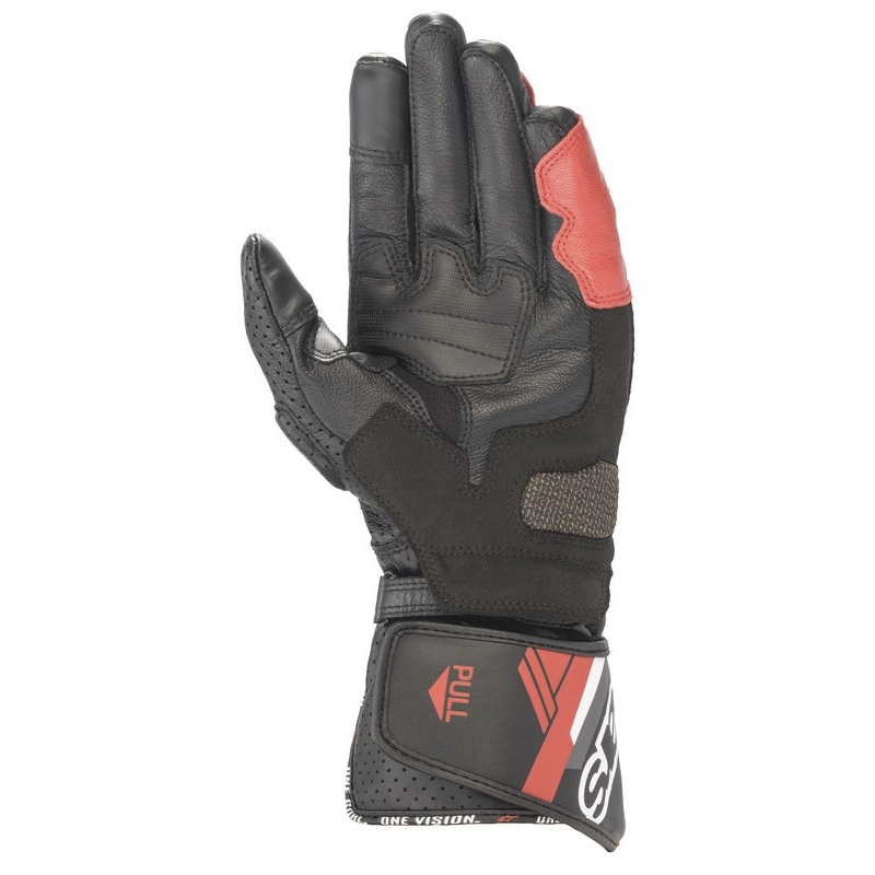 Alpinestars SP-8 motociklininko pirštinės juoda-balta-raudona