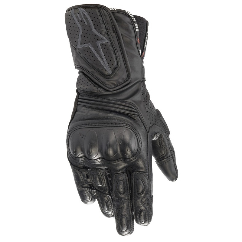 Alpinestars SP-8 moteriškos motociklininko pirštinės juodos spalvos