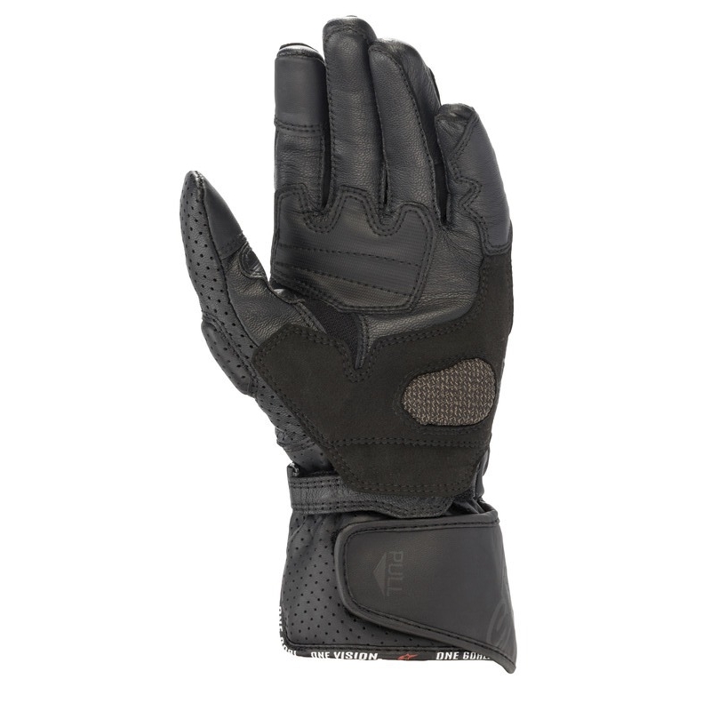 Alpinestars SP-8 moteriškos motociklininko pirštinės juodos spalvos