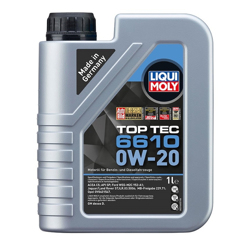 LIQUI MOLY Top Tec 6610 0W-20 sintetinė variklinė alyva 1 l