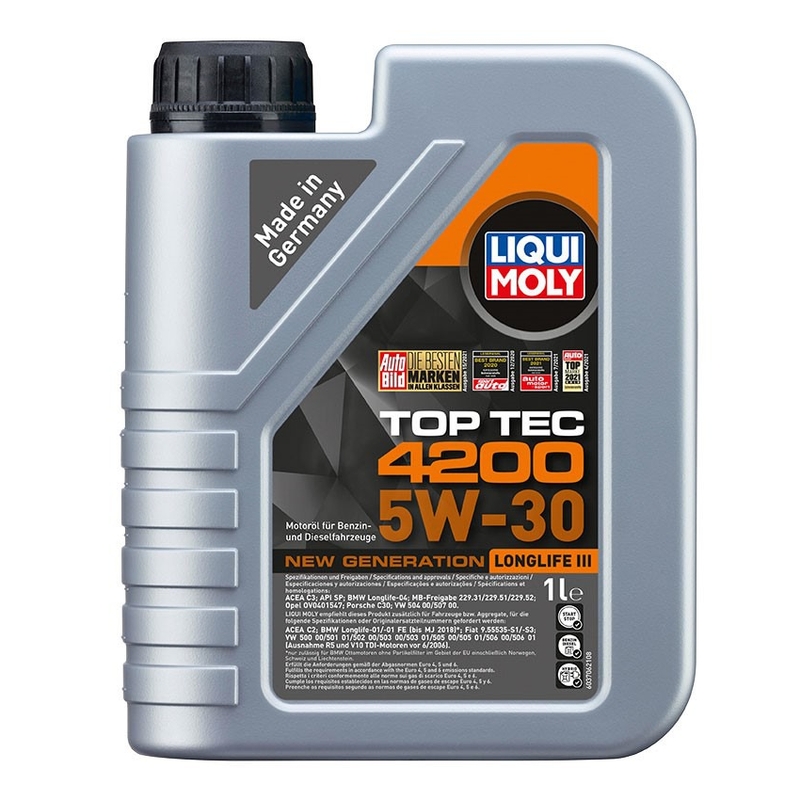 LIQUI MOLY Top Tec 4200 5W-30 Naujos kartos 1 l sintetinė variklinė alyva