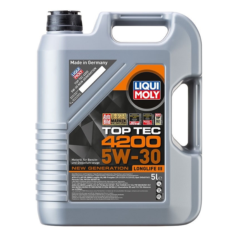 LIQUI MOLY Top Tec 4200 5W-30 Naujos kartos 5 l sintetinė variklinė alyva išpardavimas