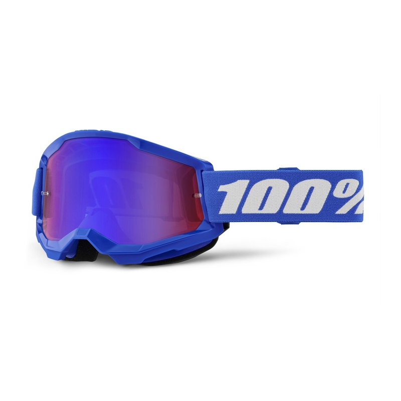 Vaikiški motokroso akiniai 100% STRATA 2 blue red-blue plexi