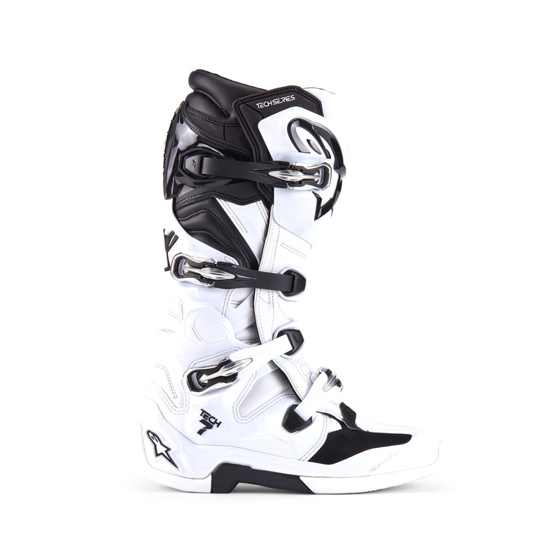 Alpinestars Tech 7 motociklininko batai juodai balti