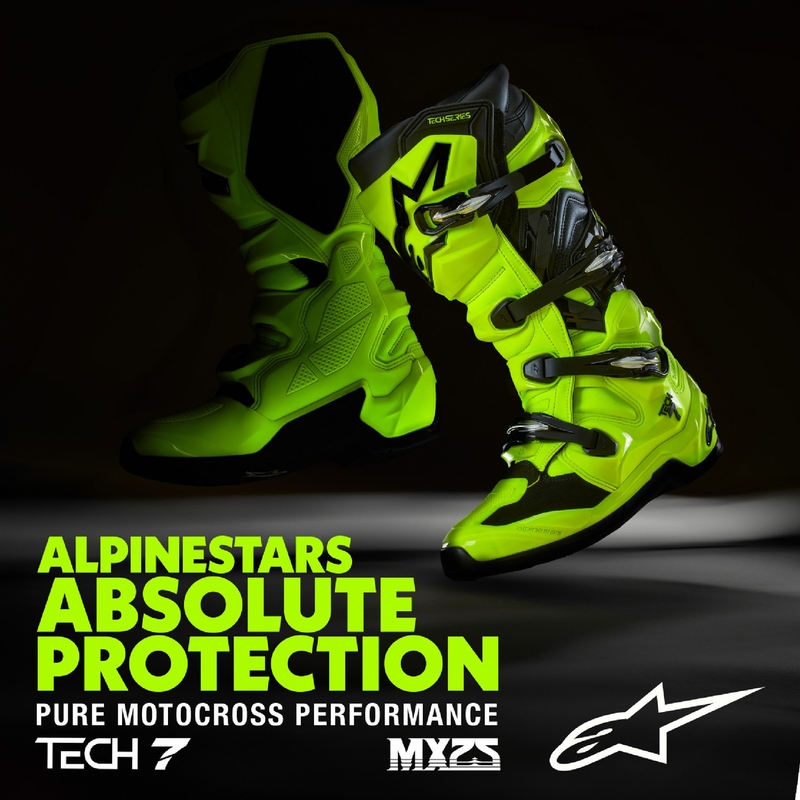 Alpinestars Tech 7 fluo geltonai juodi motociklininko batai