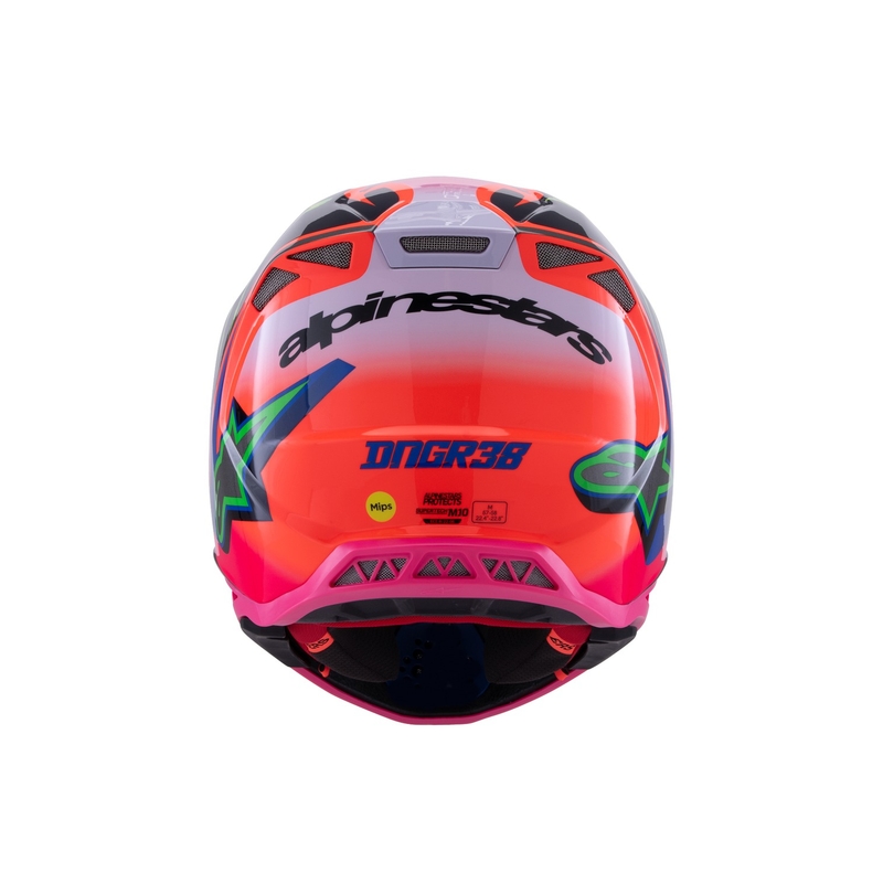 Alpinestars Supertech S-M10 motokroso šalmas HAIDEN DEEGAN fluo orange-purple-pink-green