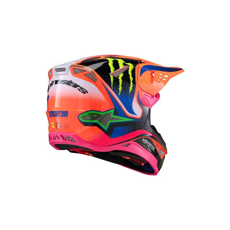 Alpinestars Supertech S-M10 motokroso šalmas HAIDEN DEEGAN fluo orange-purple-pink-green